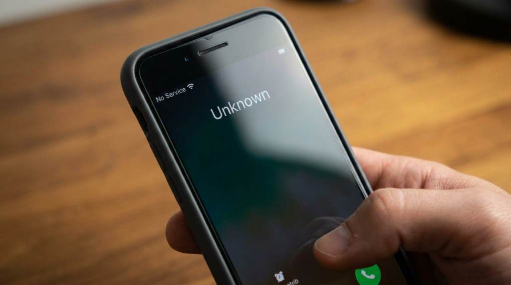 Incoming call notification screen on modern smartphone